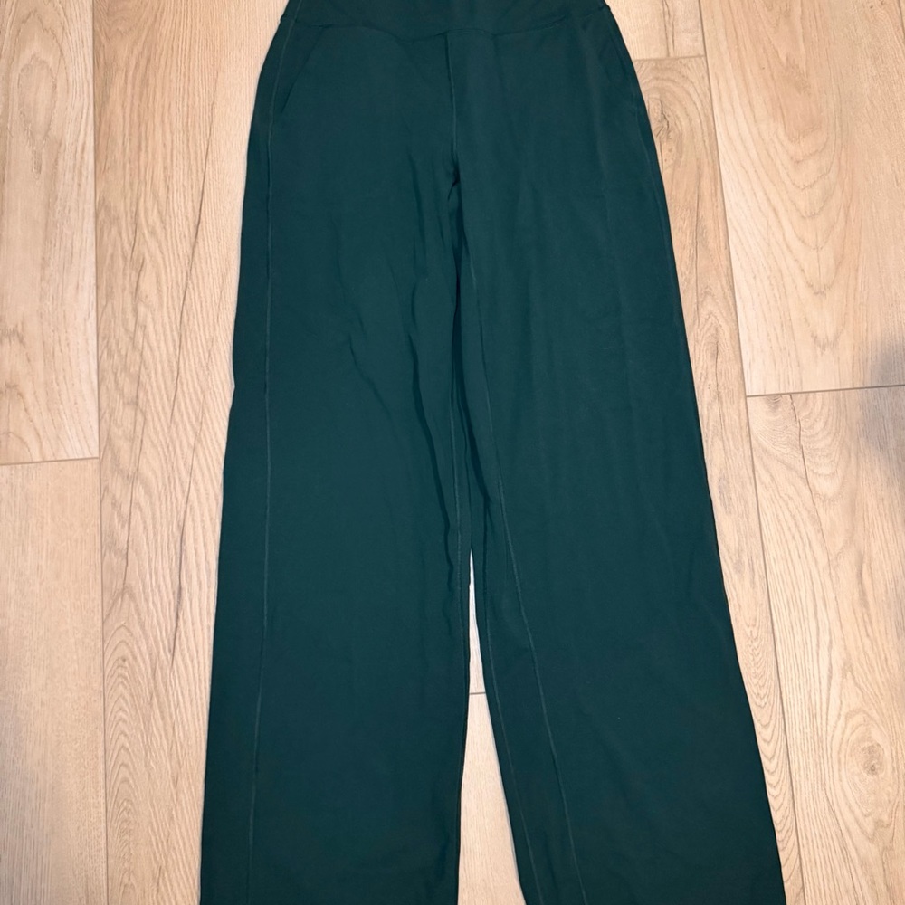 CRZ YOGA Dark Green Wide Leg Pants
